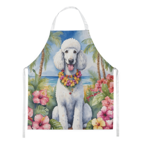 Poodle - White - Luau Apron