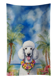 Poodle - White 1 - Luau Kitchen Towel