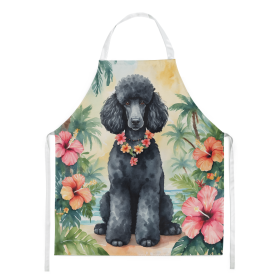 Poodle - Black -  Luau Apron