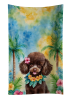 Poodle - Chocolate 2 - Luau Kitchen Towel