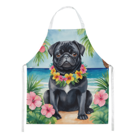 Pug - Black -  Luau Apron