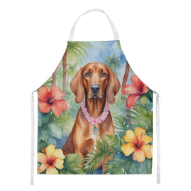 Redbone Coonhound Luau Apron