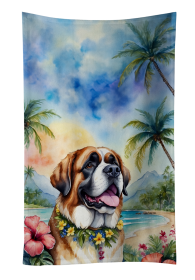 Saint Bernard 1 Luau Kitchen Towel