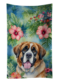 Saint Bernard 2 Luau Kitchen Towel