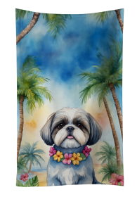 Shih Tzu Luau Kitchen Towel