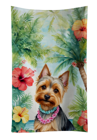 Silky Terrier Luau Kitchen Towel