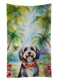 Tibetan Terrier Luau Kitchen Towel