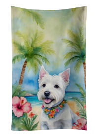 Westie 1 Luau Kitchen Towel