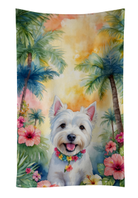 Westie 2 Luau Kitchen Towel