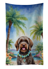 Wirehaired Pointing Griffon Luau Kitchen Towel