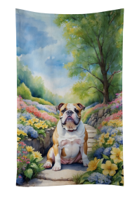 English Bulldog 2 Spring Path Kitchen Towel