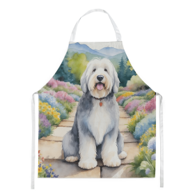 Old English Sheepdog Spring Path Apron