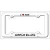 American Bulldog Breed Metal License Plate Frame