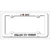 English Toy Terrier Breed Metal License Plate Frame