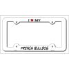 French Bulldog Breed Metal License Plate Frame