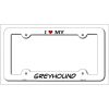 Greyhound Breed Metal License Plate Frame