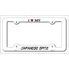 Japanese Spitz Breed Metal License Plate Frame