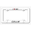 Collie Breed Metal License Plate Frame