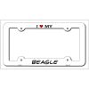 Beagle Breed Metal License Plate Frame