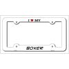 Boxer Breed Metal License Plate Frame