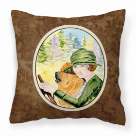 Chow Chow Portrait/Landscape Painting Fabric Decorative Pillow