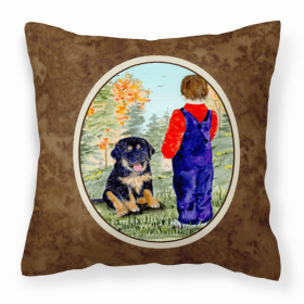 Mastiff Portrait/Landscape Painting Fabric Decorative Pillow