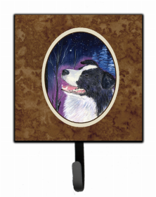 Border Collie Starry Night Dog Leash or Key Holder