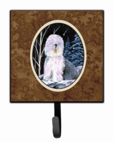 Old English Sheepdog 2 Starry Night Leash or Key Holder