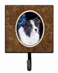 Border Collie 1 Starry Night Dog Leash or Key Holder