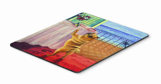 Pug 2 Dog Art Hot Pad or Trivet