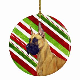 Great Dane Christmas Candy Ceramic Ornament