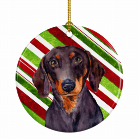 Dachshund #2 Christmas Candy Ceramic Ornament