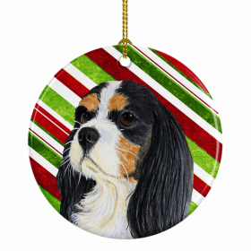 Cavalier King Charles Spaniel Christmas Candy Ceramic Ornament