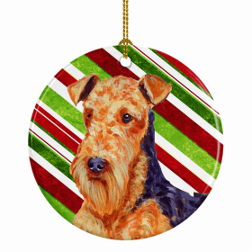 Airedale Terrier #2 Christmas Candy Ceramic Ornament