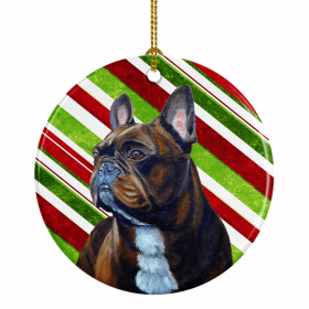 French Bulldog #2 Christmas Candy Ceramic Ornament