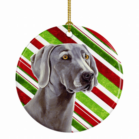 Weimaraner Christmas Candy Ceramic Ornament