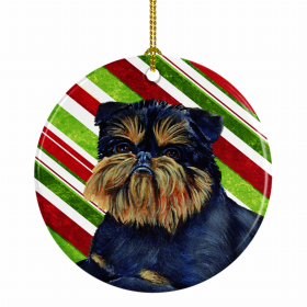 Brussels Griffon #2 Christmas Candy Ceramic Ornament