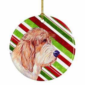 Petit Basset Griffon Vendeen Christmas Candy Ceramic Ornament