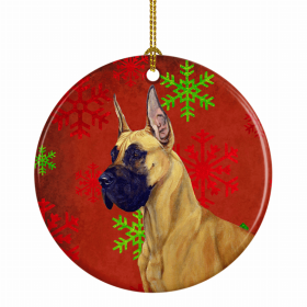 Great Dane Christmas Snowflakes Ornament