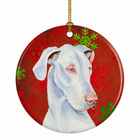 Great Dane #2 Christmas Snowflakes Ornament