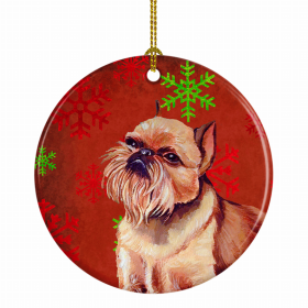 Brussels Griffon #2 Christmas Snowflakes Ornament