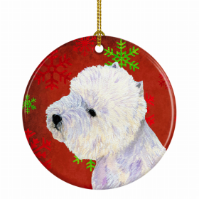 West Highland White Terrier Christmas Snowflakes Ornament