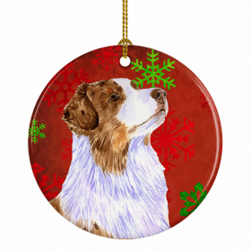 Australian Shepherd #2 Christmas Snowflakes Ornament