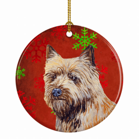 Cairn Terrier Christmas Snowflakes Ornament