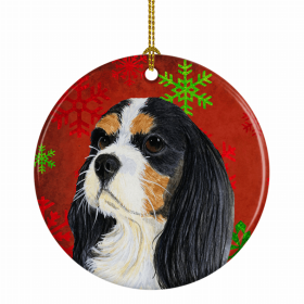 Cavalier King Charles Spaniel Christmas Snowflakes Ornament