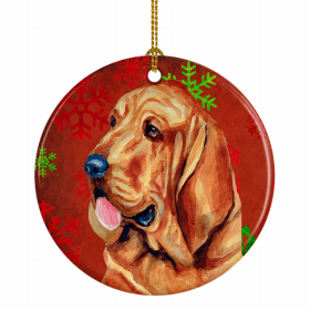 Bloodhound Christmas Snowflakes Ornament