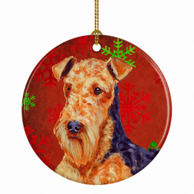 Airedale Terrier #2 Style # 1 Christmas Snowflakes Ornament