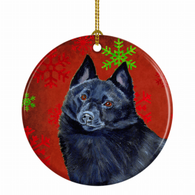 Schipperke Christmas Snowflakes Ornament