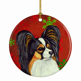 Papillon Christmas Snowflakes Ornament