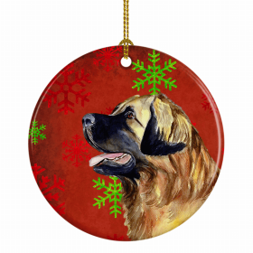 Leonberger Christmas Snowflakes Ornament